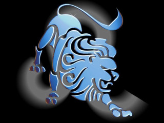 Blue lion black background face - ilm free wallpaper for desktop