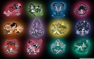 Cartoon characters rainbow black background 2 - league of legends free wallpaper