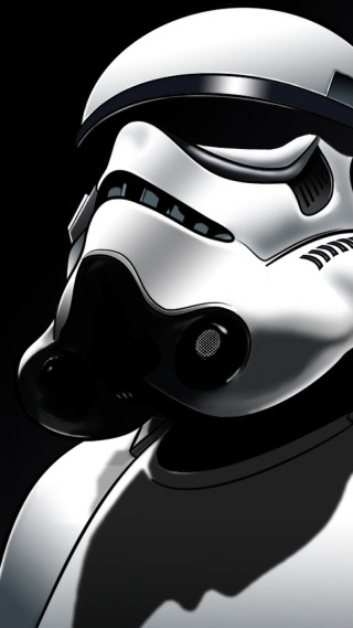 White helmet black background photorealism - ambient occlusion free wallpaper for mobile