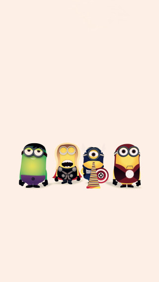 Minions sitting row white background - dom qwek free wallpaper for mobile