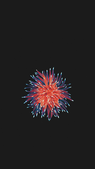 Red white blue fireworks black - free new year wallpaper for mobile