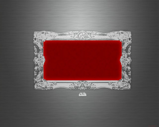 Red velvet seat silver frame - a metal background free wallpaper