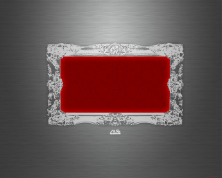Red velvet seat silver frame 3 - a metal background free wallpaper