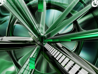 Green white abstract background piano - the bottom half of the image free wallpaper