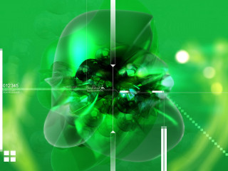 Green abstract background flower center - a green abstract background free wallpaper