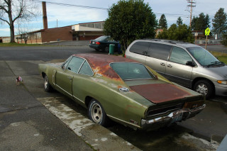 Rusted car street apocalyptic matte - charles martin free wallpaper