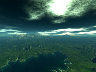 Green mountain range plane window - a plane window free wallpaper