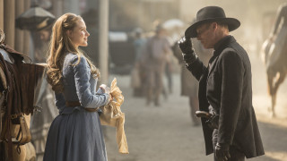 Man woman street horses hat - horse free wallpaper