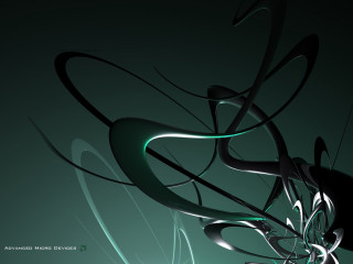 Abstract green black swirling generative - abstract design free wallpaper for desktop