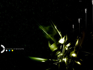 Black background green yellow design - science fiction free wallpaper