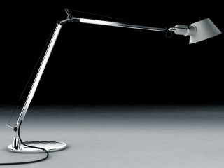 Desk lamp black background white 2 - sharp foccus ilustration free wallpaper