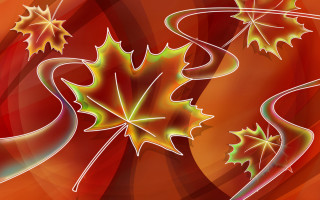 Colorful leaf swirly background red 3 - swirl free wallpaper