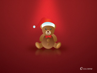 Teddy bear santa hat red 10 - a spotlight free wallpaper