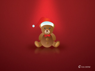 Teddy bear santa hat red 3 - a spotlight free wallpaper
