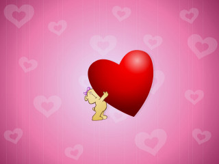 Teddy bear heart pink background - a teddy bear free wallpaper