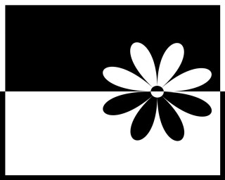 Black white flower black background - an illustration free wallpaper for desktop
