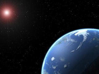 Earth space view bright star 4 - the horizon free wallpaper for desktop