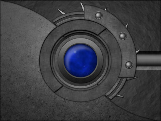 Metal blue spikes rivets gray 2 - a metal object free wallpaper