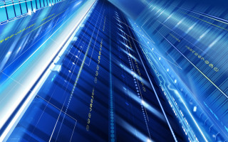 Tall building lights sky blue - technology free wallpaper for desktop