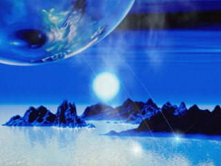 Blue planet mountains water background - barclay shaw free wallpaper