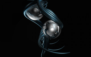 Black silver kinetic 3d bio - biomechanical free wallpaper
