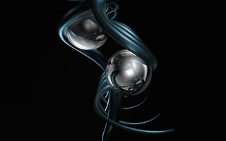 Black silver kinetic 3d render - kinetic art free wallpaper