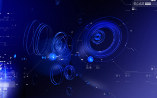 Blue abstract background circles lines 6 - a blue abstract background free wallpaper