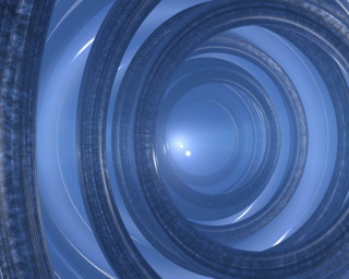 Blue spiral moonlight night sky - abstract illusionism free wallpaper