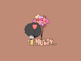 Cartoon character holding balloons word - a bunch of balloons free wallpaper