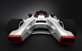 Futuristic car red white interior - interior free wallpaper for desktop