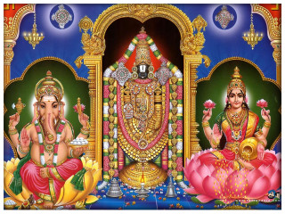 Ganesha lotuses man background painting - a man in the background free wallpaper