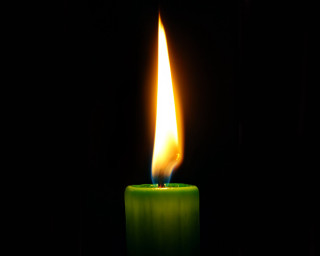 Candle bright flame black background 2 - a candle free wallpaper