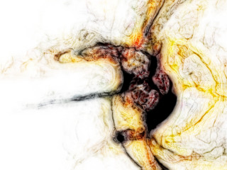 Strange face abstract fire battle - carne griffiths free wallpaper