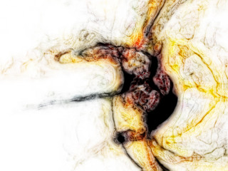 Strange face fiery wings flaming - a picture of a person free wallpaper