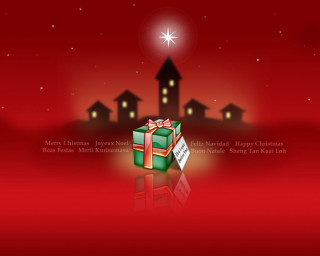 Christmas present red background star 3 - ernest william christmas free wallpaper for desktop