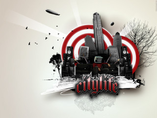 City target birds flying graphic 4 - bird free wallpaper for desktop