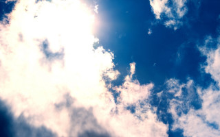 Plane flying sky sun clouds - free sky wallpaper