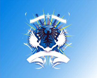 Blue white bird banner ribbon - heidelberg school free wallpaper