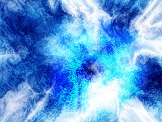 Blue white abstract background clouds 2 - a blue center free wallpaper