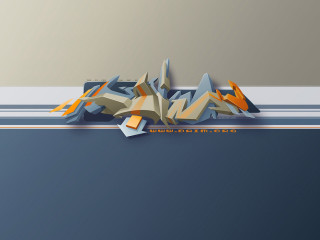 Blue orange abstract background mountain 2 - daarken free wallpaper