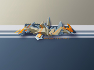 Blue orange abstract background mountain 4 - abstract background free wallpaper