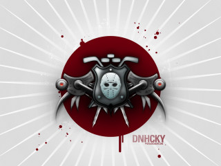 Skull knives bloody background red - a bloody background free wallpaper