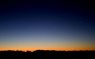 Plane sunset moon distant object - barnett newman free wallpaper