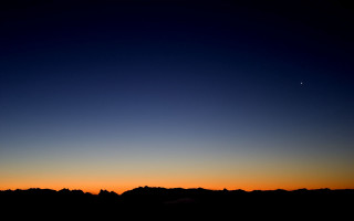 Plane sunset moon minimalism gradient - barnett newman free wallpaper for desktop