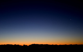 Plane sunset sky moon distant - barnett newman free wallpaper