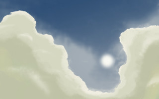 Sky clouds sun blue background 4 - benoit b. mandelbrot free wallpaper