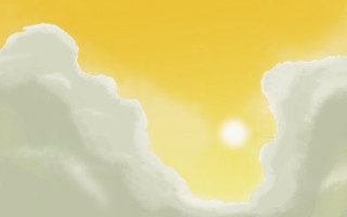 Yellow sky clouds plane sun 7 - cloud and a plane free wallpaper