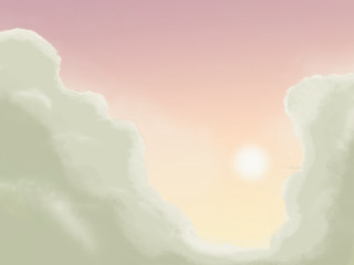 Sunset clouds plane flying sky 3 - cloud and a plane free wallpaper