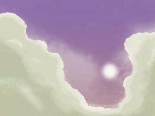 Purple sky clouds bright sun 2 - a bright sun in the distance free wallpaper