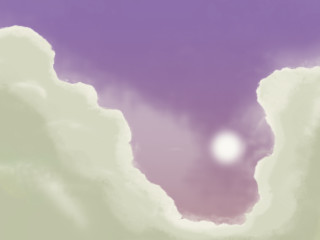 Purple sky clouds bright sun 4 - a bright sun in the distance free wallpaper